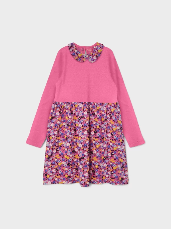 NAME IT Jerseykleid Kurzarm In Sangria Sunset 4