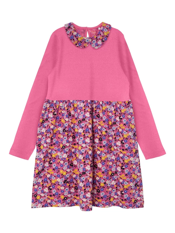 NAME IT Jerseykleid Kurzarm In Sangria Sunset 1