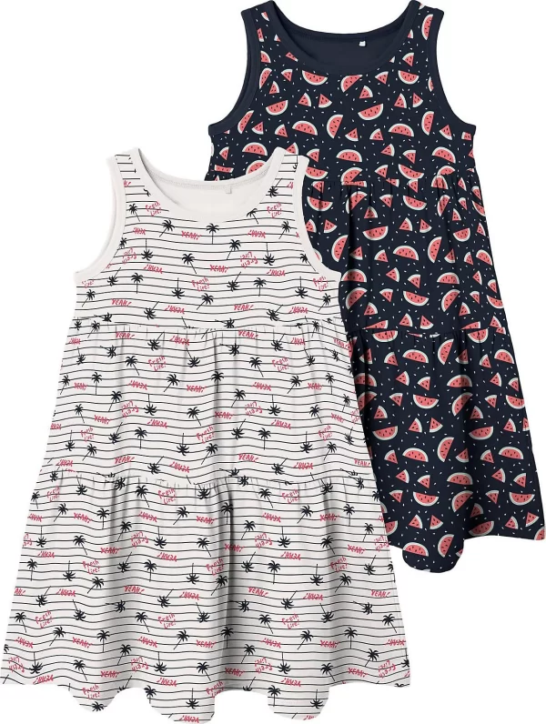 NAME IT Kinder Jerseykleid NKFVIGGA Doppelpack 1
