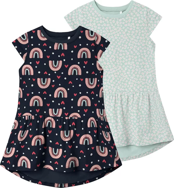 NAME IT Kinder Jerseykleid NMFVIGGA Doppelpack 1