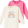 NAME IT Langarmshirt NMFLOVE Doppelpack , Organic Cotton 19