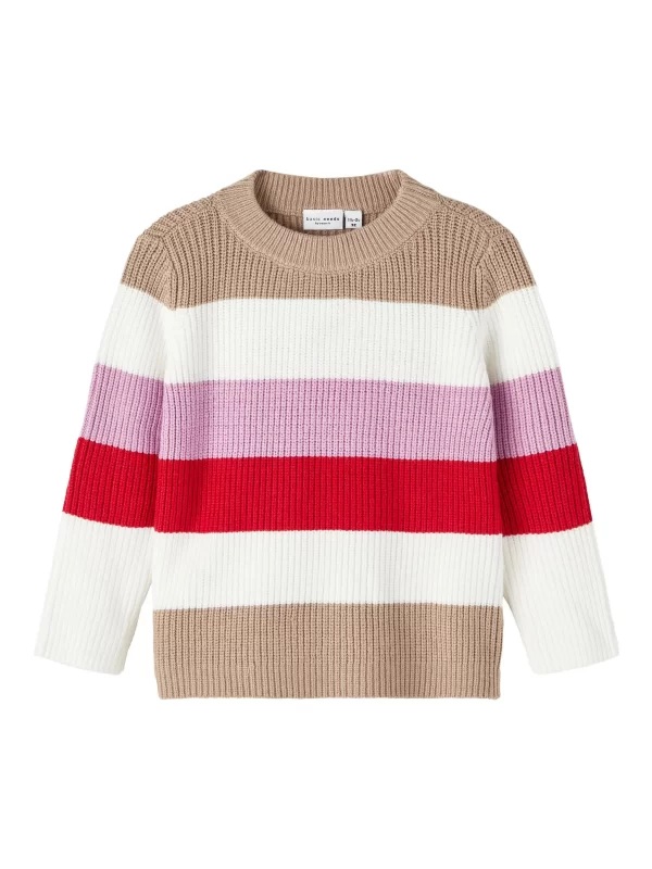 NAME IT Strickpullover – Langarm – Rundhals Crimson 1