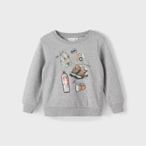 NAME IT Sweatshirt. Langarm. Rundhals Grau 10