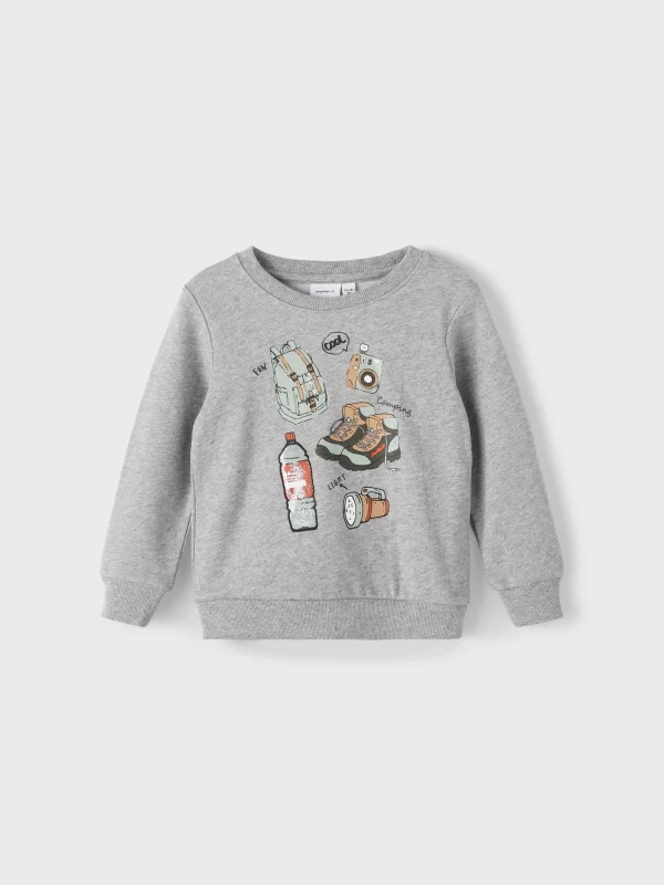 NAME IT Sweatshirt. Langarm. Rundhals Grau 4