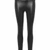 MANGUUN Kunstlederleggings, Uni, Für Damen SCHWARZ 20