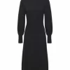ESPRIT Collection Kleid, Strick, Rollkragen, Ballonärmel, Uni, Für Damen E001 BLACK 20