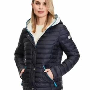 AMBER & JUNE Steppjacke Mit Kapuze Dunkelblau 15