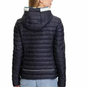 AMBER & JUNE Steppjacke Mit Kapuze Dunkelblau 17