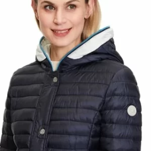 AMBER & JUNE Steppjacke Mit Kapuze Dunkelblau 21