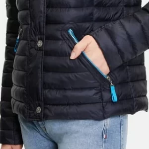 AMBER & JUNE Steppjacke Mit Kapuze Dunkelblau 27
