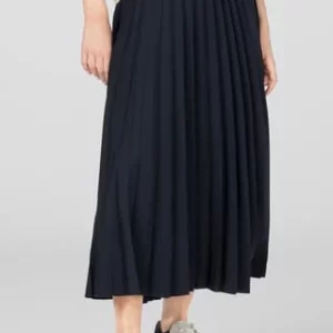 HALLHUBER Plisseerock In Midilänge Dark Blue 9