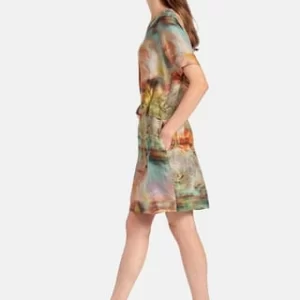 Peter Hahn Kleid Dress Orange/ Multicolor 16