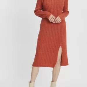 MANGUUN Strickkleid, Rollkragen, Raglan-Ärmel, Für Damen GINGER SPICE 18-15 9