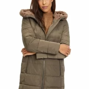AMBER & JUNE Winterjacke Kunstdaune Khaki Braun 15