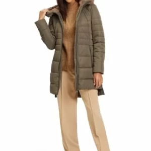 AMBER & JUNE Winterjacke Kunstdaune Khaki Braun 19