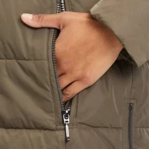 AMBER & JUNE Winterjacke Kunstdaune Khaki Braun 25