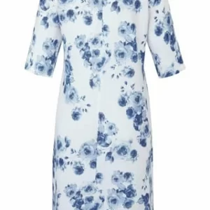 ANNA AURA Sommerkleid Linen Weiß/ Blau 8