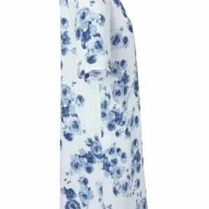 ANNA AURA Sommerkleid Linen Weiß/ Blau 12