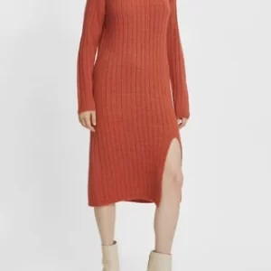 MANGUUN Strickkleid, Rollkragen, Raglan-Ärmel, Für Damen GINGER SPICE 18-15 15