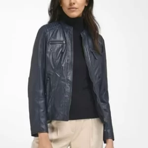 EMILIA LAY Lederjacke Aus Supersoftem Lammnappaleder MARINE 13