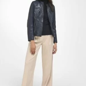 EMILIA LAY Lederjacke Aus Supersoftem Lammnappaleder MARINE 15