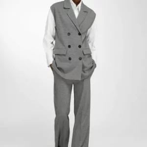 WALL LONDON Sweatblazer Mit überschnittener Schulter GRAU/ SCHWARZ 15