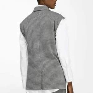WALL LONDON Sweatblazer Mit überschnittener Schulter GRAU/ SCHWARZ 17