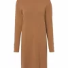 Zero Strickkleid, Stehkragen, Knöpfe, Für Damen 7715 CAMEL MELANG 20