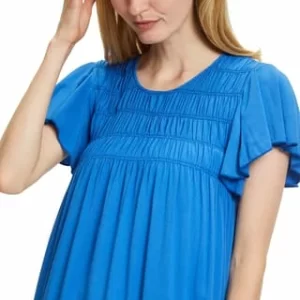 Cartoon Sommerkleid Unifarben Victoria Blue 17
