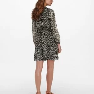ONLY® Kleid, Allover-Print, Bindegürtel, Für Damen PUMICE 13