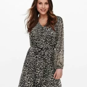 ONLY® Kleid, Allover-Print, Bindegürtel, Für Damen PUMICE 15
