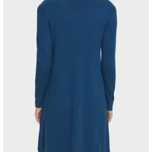 EDC Strickkleid, Rollkragen, Knielang, Für Damen C450 PETROL BLUE 10