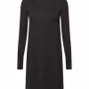 ESPRIT Collection Kleid, Strick, Stehkragen, Knielang, Uni, Für Damen E001 BLACK 11
