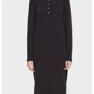 ESPRIT Strickkleid, Turn Down-Kragen, Für Damen E001 BLACK 18