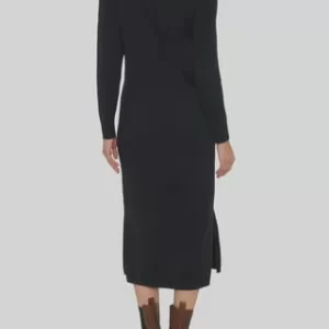 ESPRIT Strickkleid, Turn Down-Kragen, Für Damen E001 BLACK 22
