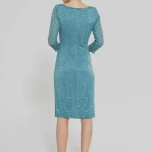 SWING Cocktailkleid, Kurz, V-Ausschnitt, Spitze, Wickeloptik, Für Damen 534 GRÜN 12