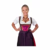 Edelnice Langes Dirndl 3-teilig Rot, Gold 14