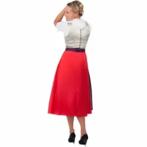 Edelnice Langes Dirndl 3-teilig Rot, Gold 12
